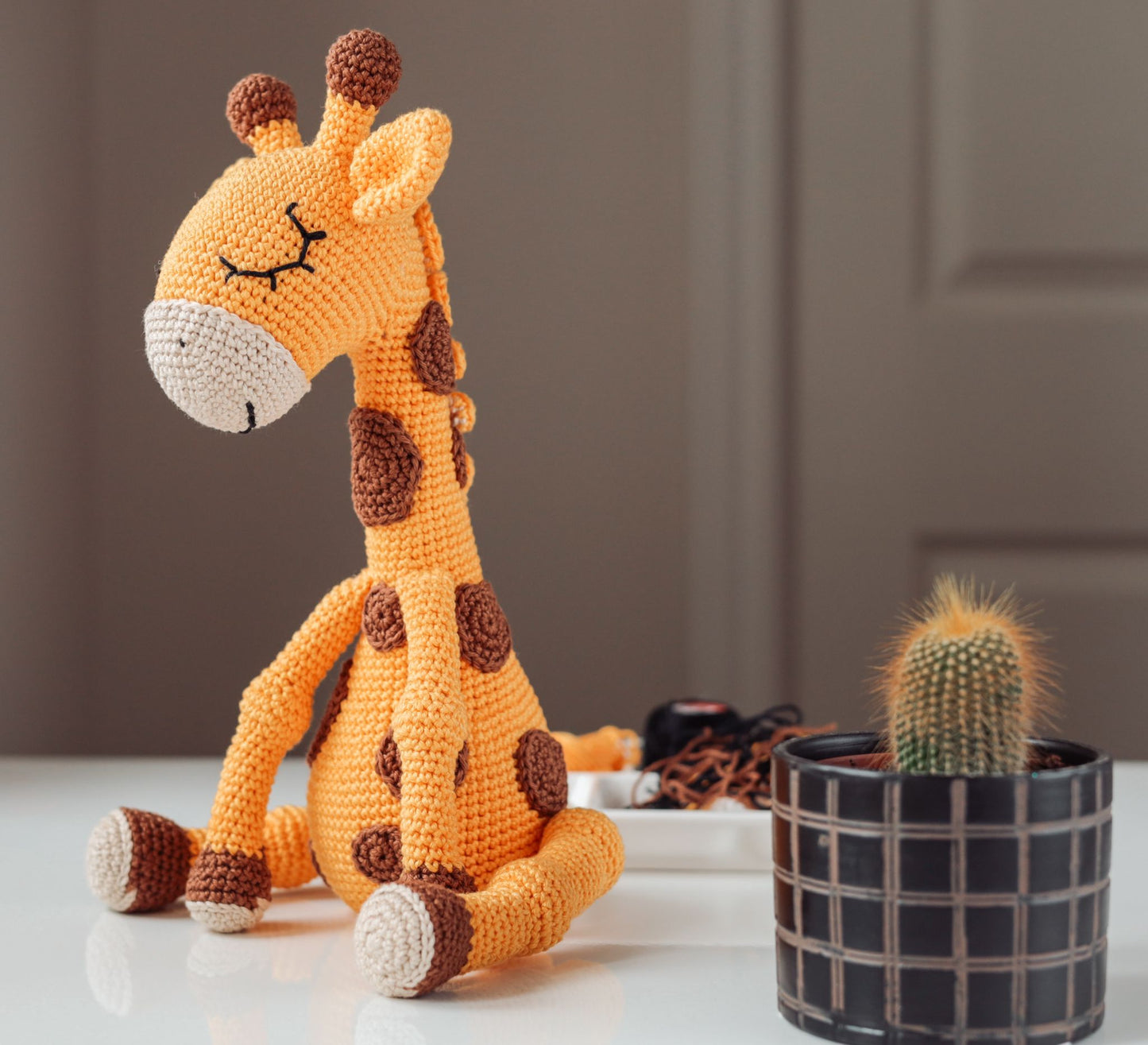 Amigurumi Jirafa Yann Perfil Izquierdo